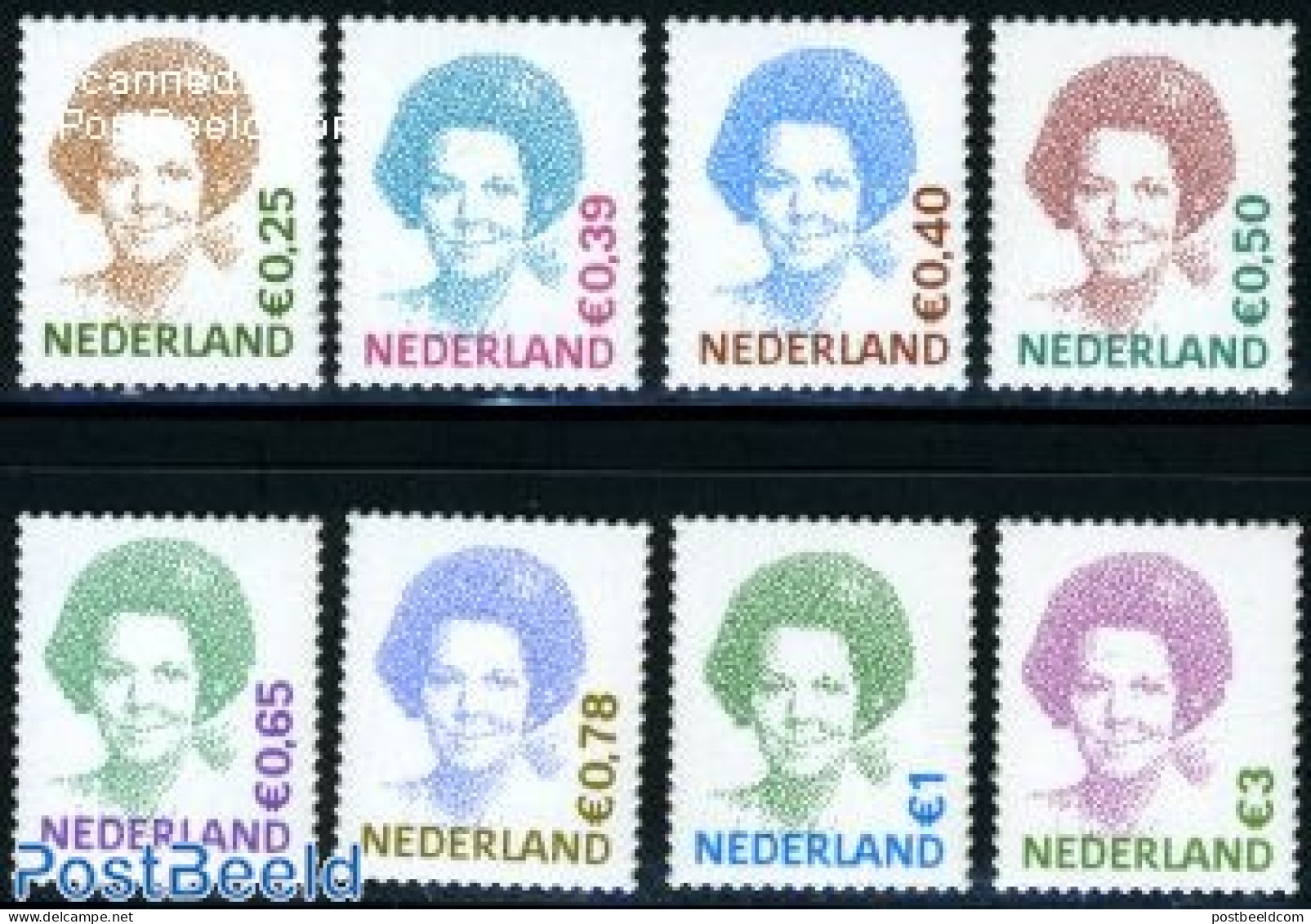 Netherlands 2002 Beatrix 8v S-a, Entirely Punched, Mint NH - Nuevos
