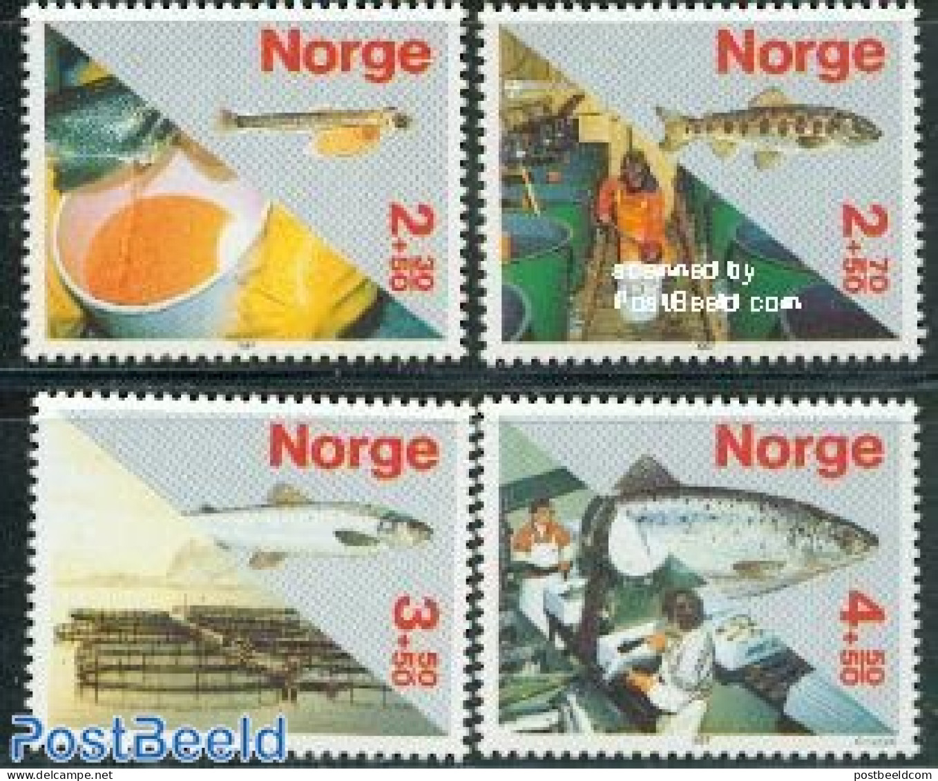 Norway 1987 Fishing Industry 4v, Mint NH, Nature - Fish - Fishing - Unused Stamps