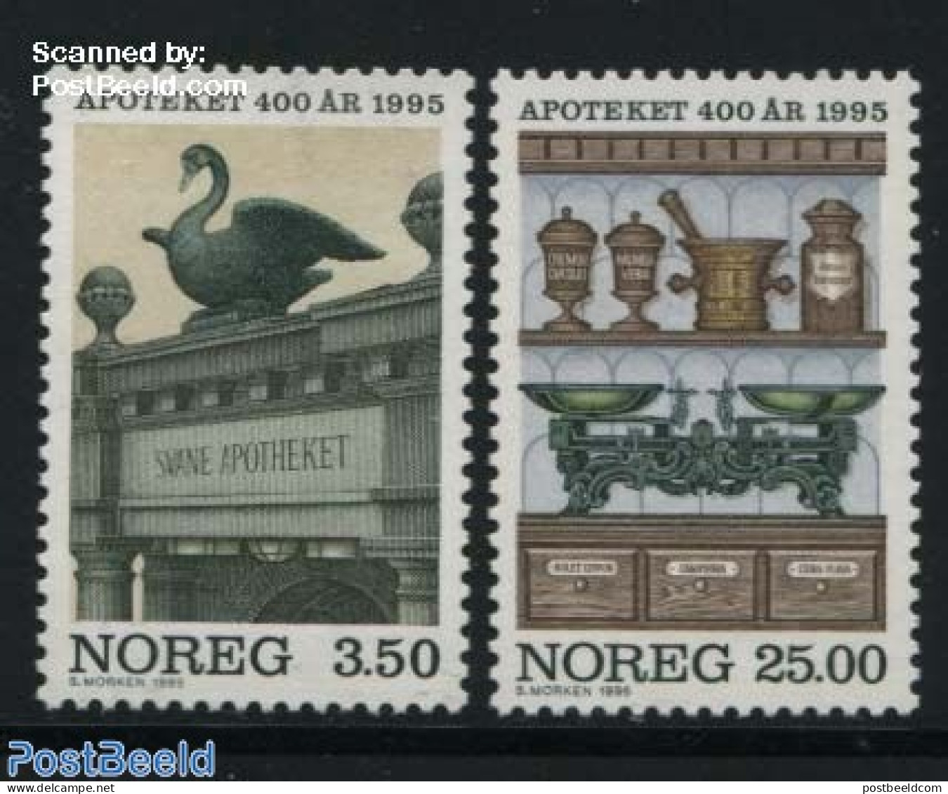 Norway 1995 Pharmacy 2v, Mint NH, Health - Science - Health - Weights & Measures - Nuovi