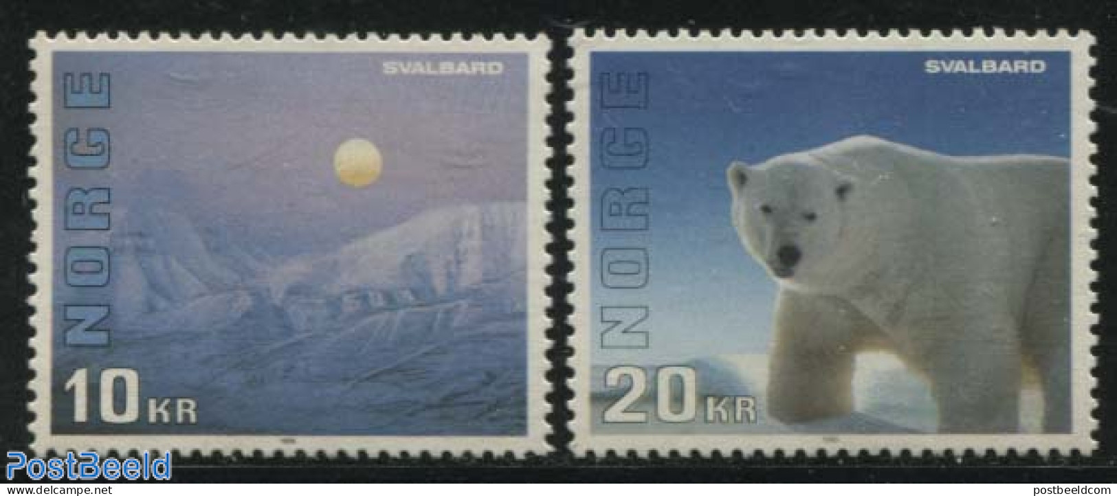 Norway 1996 Svalbard 2v, Mint NH, Nature - Animals (others & Mixed) - Bears - Unused Stamps