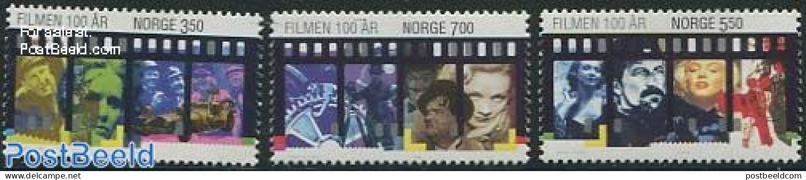 Norway 1996 Film 3v, Mint NH, Performance Art - Film - Marilyn Monroe - Movie Stars - Ongebruikt