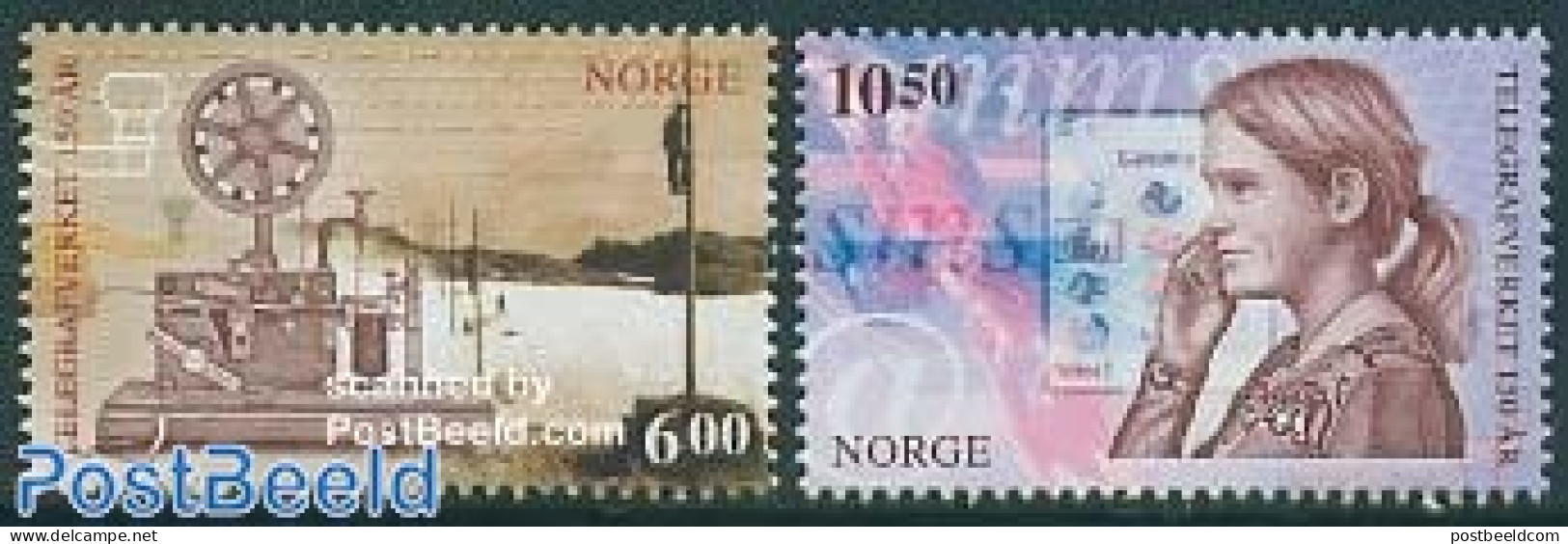 Norway 2005 100 Years Communication 2v, Mint NH, Science - Telecommunication - Telephones - Neufs