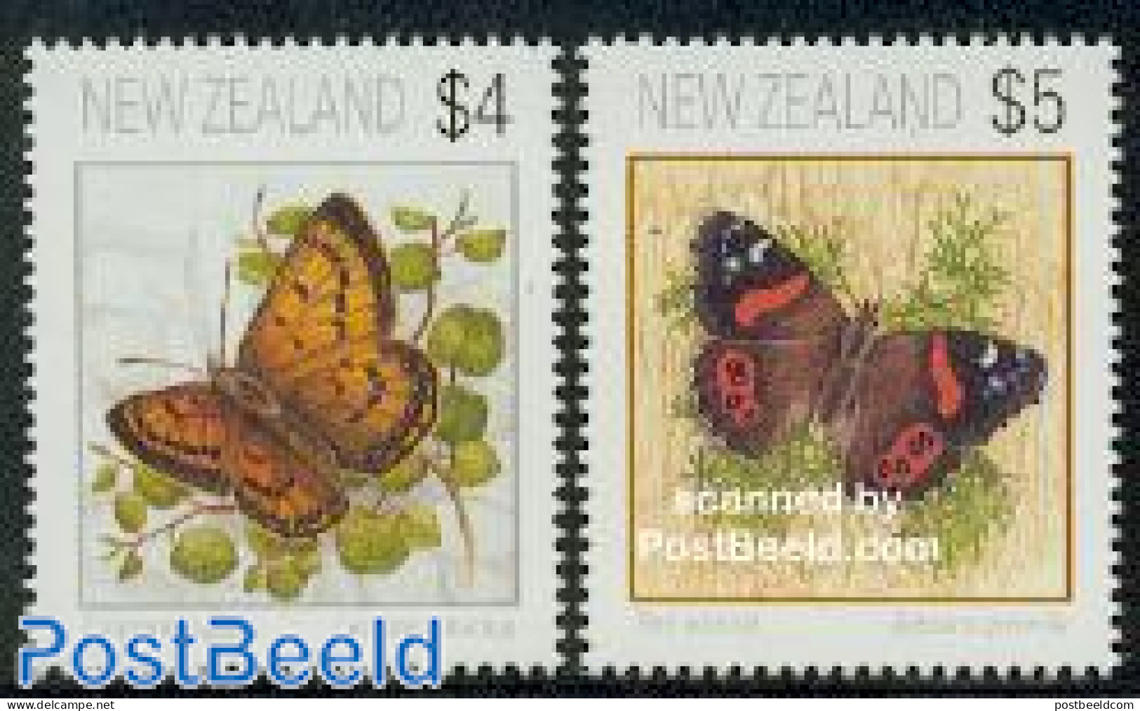 New Zealand 1995 Butterflies 2v, Mint NH, Nature - Butterflies - Unused Stamps