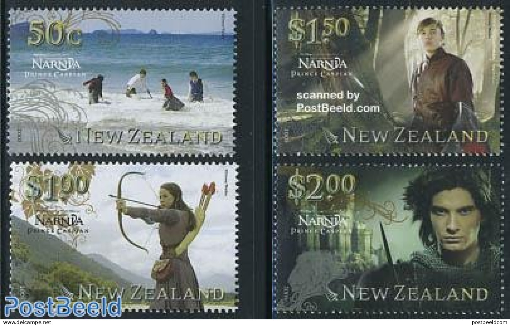 New Zealand 2008 Narnia, Prince Caspian 4v, Mint NH, Performance Art - Film - Movie Stars - Ungebraucht
