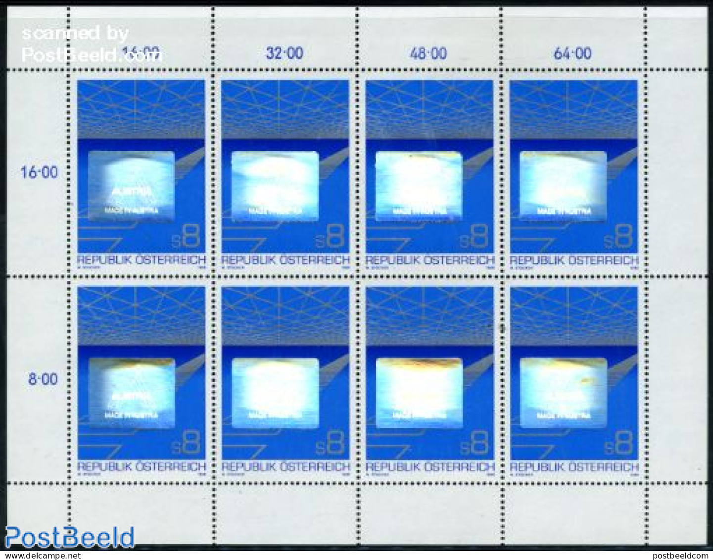 Austria 1988 Export, Hologram M/s, Mint NH, Various - Export & Trade - Holograms - Unused Stamps