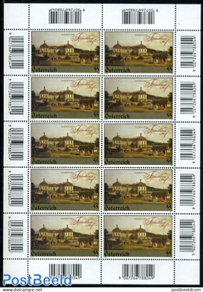 Austria 2010 Festschloss Hof M/s, Mint NH, Art - Castles & Fortifications - Unused Stamps