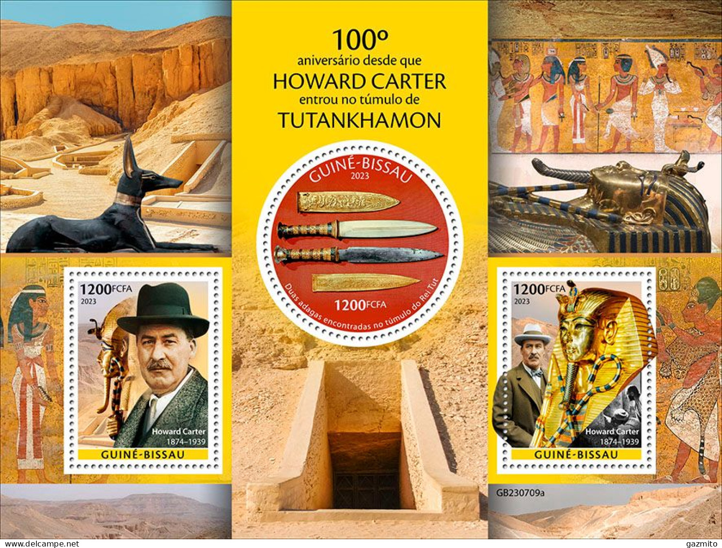 Centrafrica 2023, 100th Tutankhamun's Tomb, BF - Egittologia