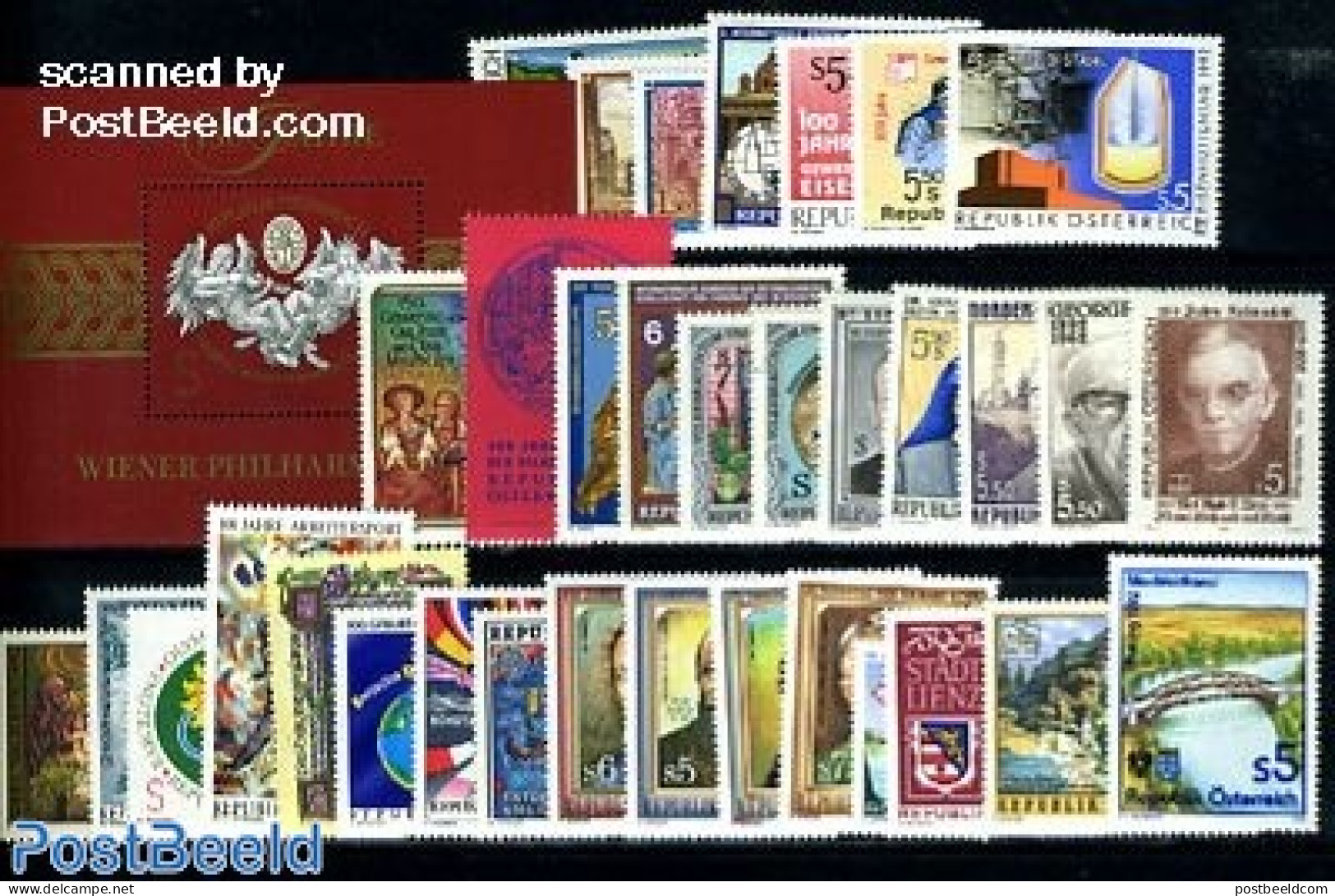 Austria 1992 Yearset 1992 (35v+1s/s), Mint NH, Various - Yearsets (by Country) - Neufs