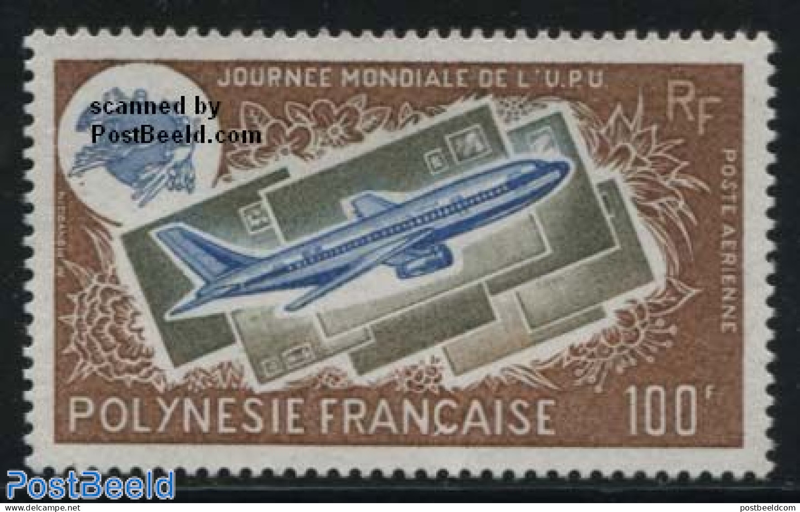 French Polynesia 1975 UPU Centenary 1v, Mint NH, Transport - U.P.U. - Aircraft & Aviation - Ungebraucht