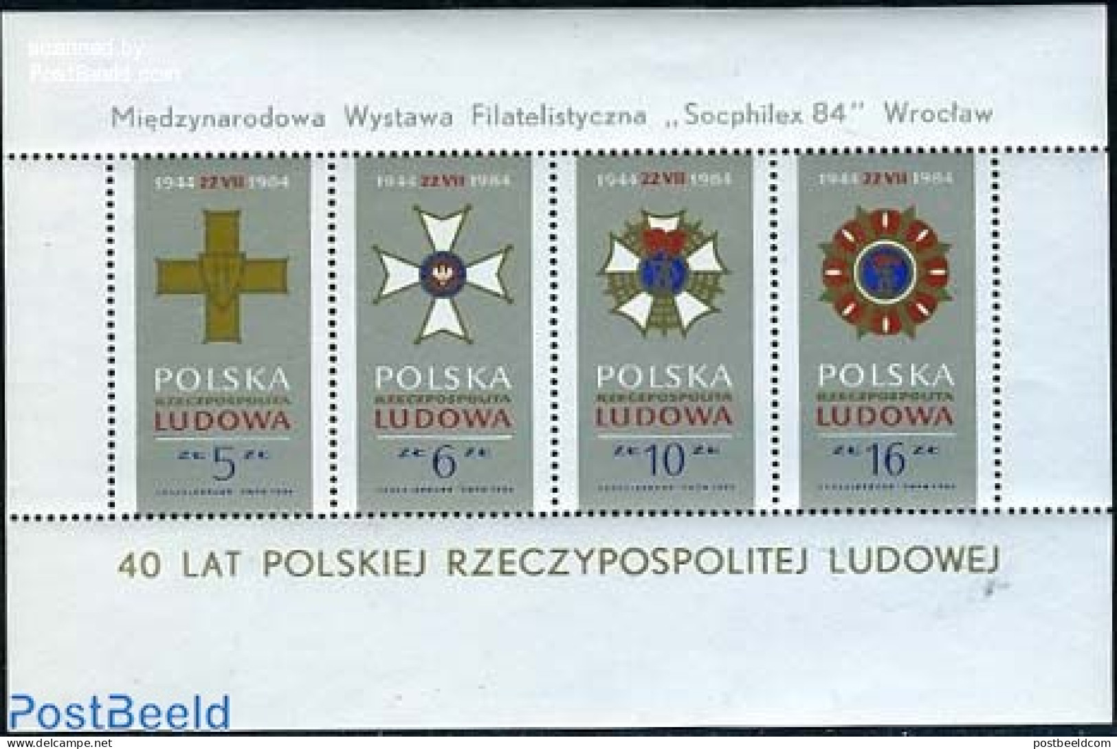 Poland 1984 Socphilex S/s, Mint NH, History - Decorations - Philately - Nuovi