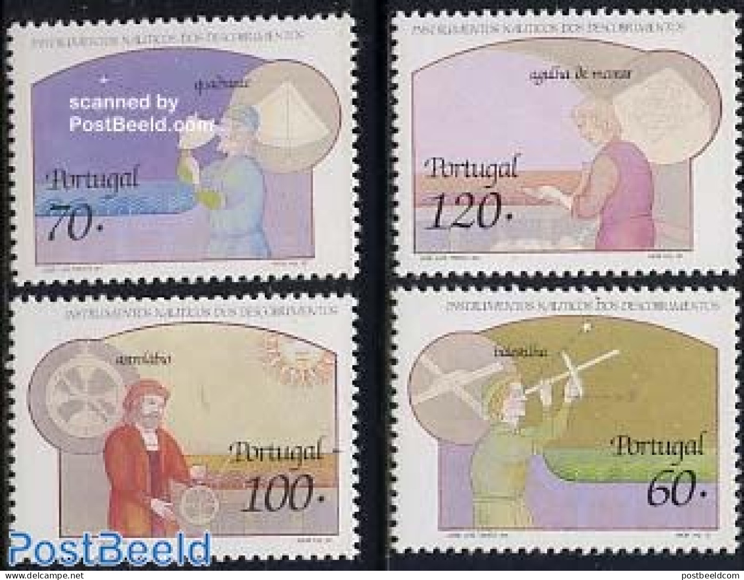 Portugal 1992 Nautical Instruments 4v, Mint NH, History - Science - Transport - Explorers - Astronomy - Weights & Meas.. - Neufs