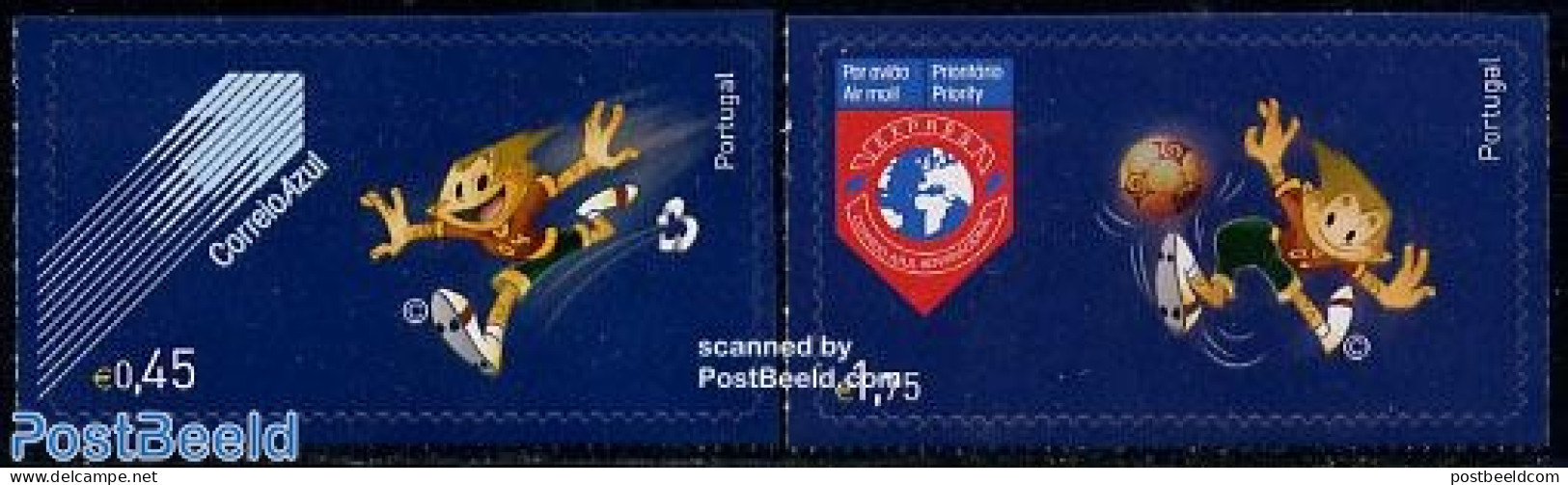 Portugal 2004 EC Football 2v, Mint NH, History - Sport - Europa Hang-on Issues - Football - Sport (other And Mixed) - Nuovi