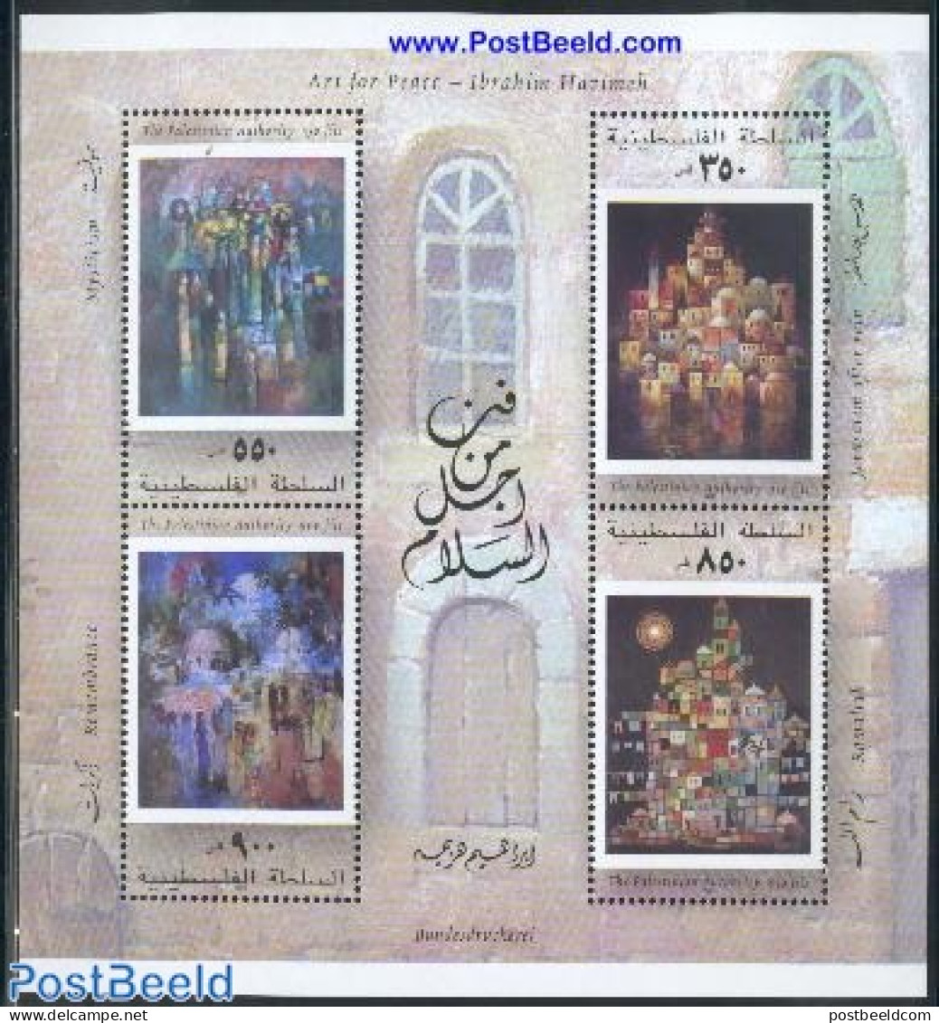 Palestinian Terr. 2001 Art For Peace S/s, Mint NH, Art - Modern Art (1850-present) - Palästina