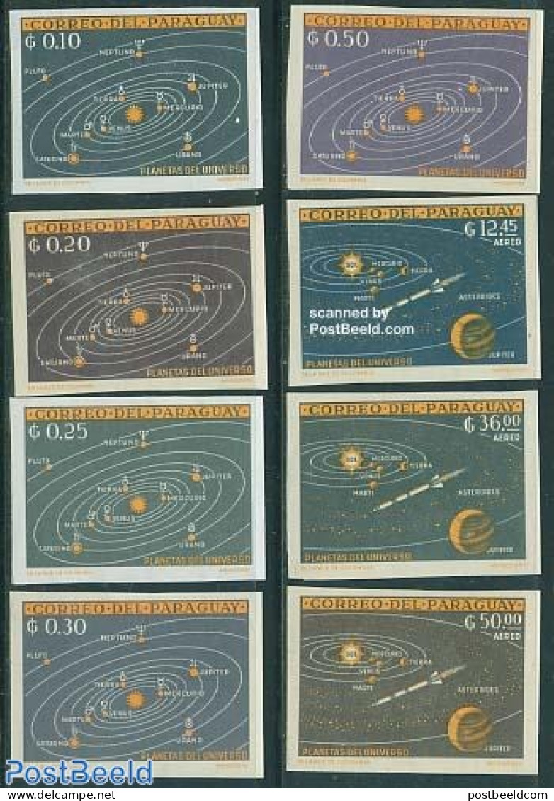 Paraguay 1962 Solar System 8v Imperforated, Mint NH - Paraguay