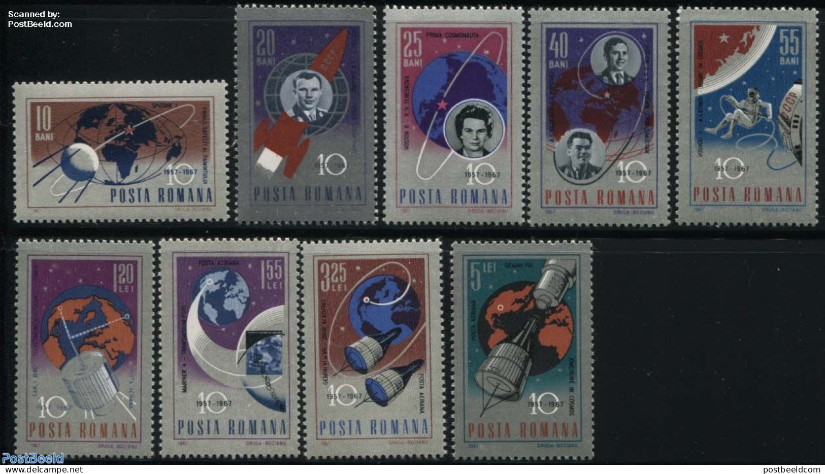 Romania 1967 Space 9v, Mint NH, Transport - Space Exploration - Ungebraucht