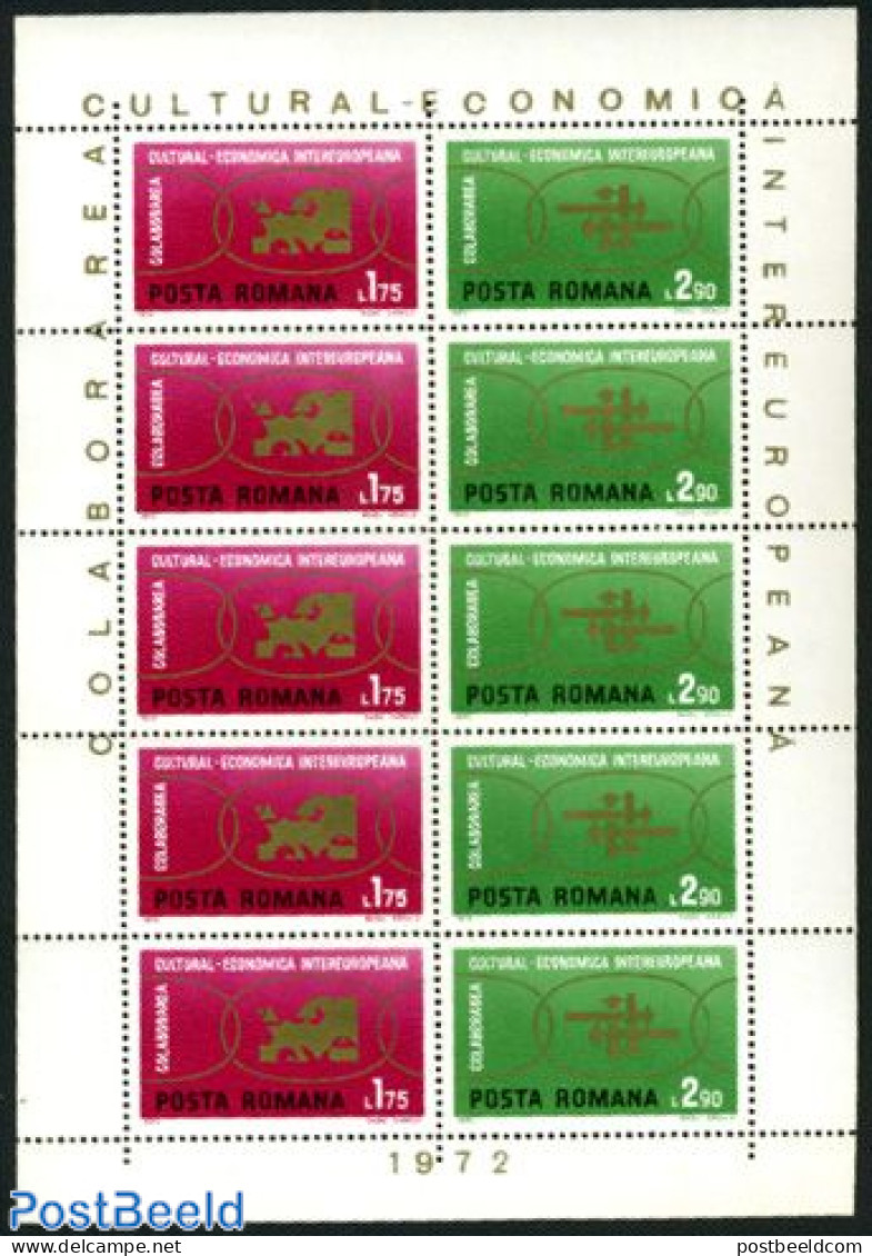 Romania 1972 Intereuropa M/s, Mint NH, History - Europa Hang-on Issues - Ongebruikt