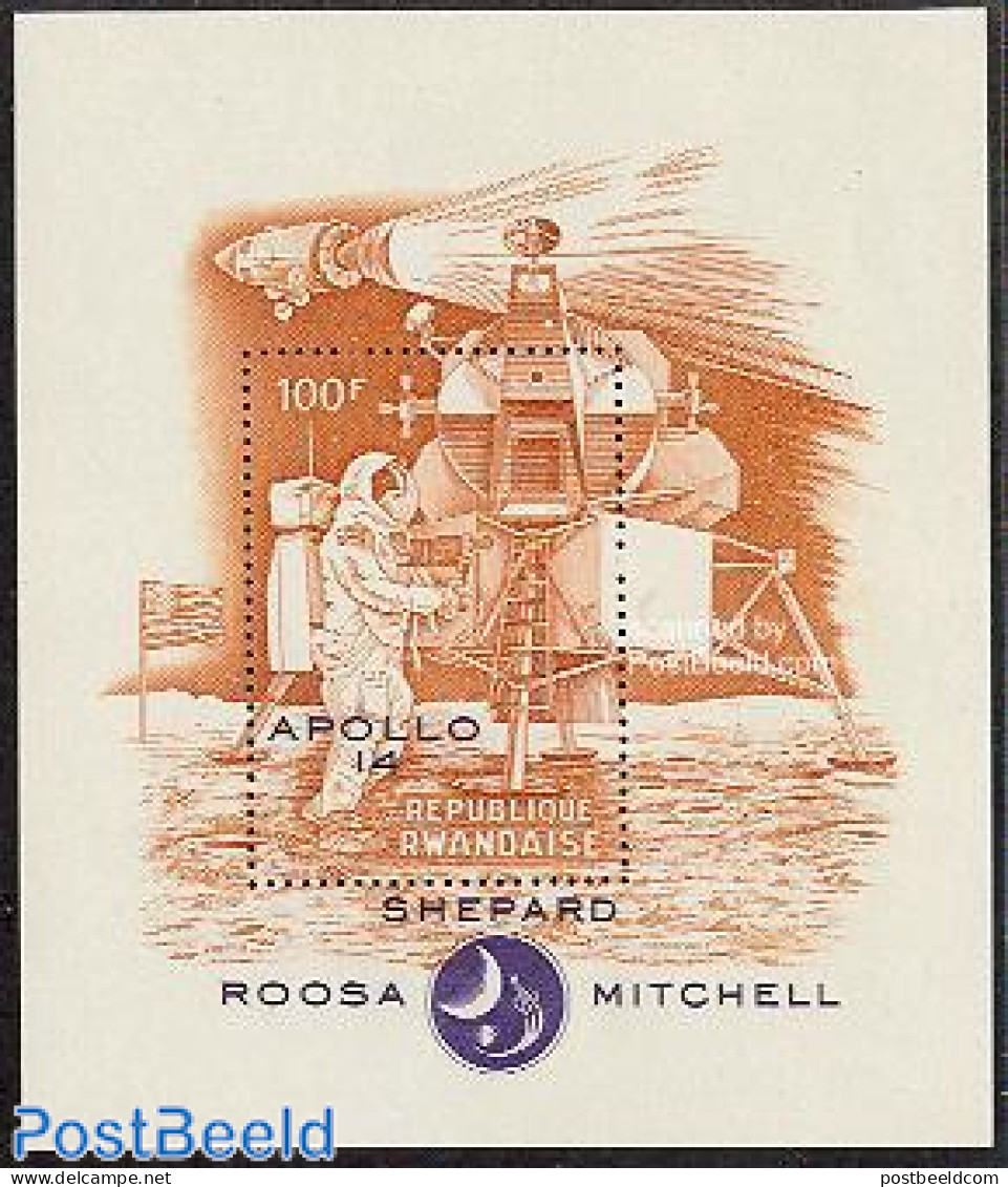 Rwanda 1971 Apollo 14 S/s, Mint NH, Transport - Space Exploration - Other & Unclassified