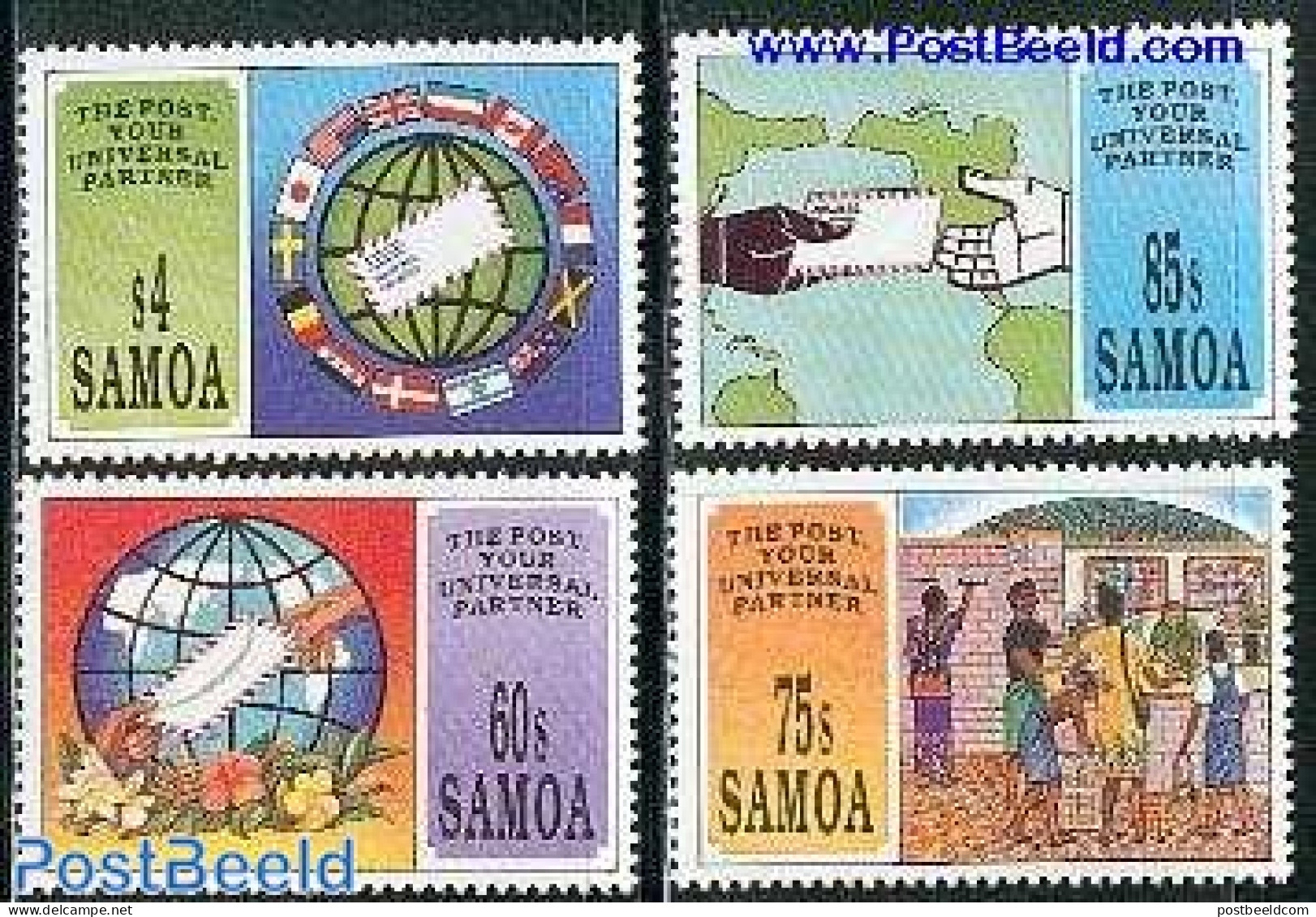 Samoa 1993 World Postal Day 4v, Mint NH, Post - Post