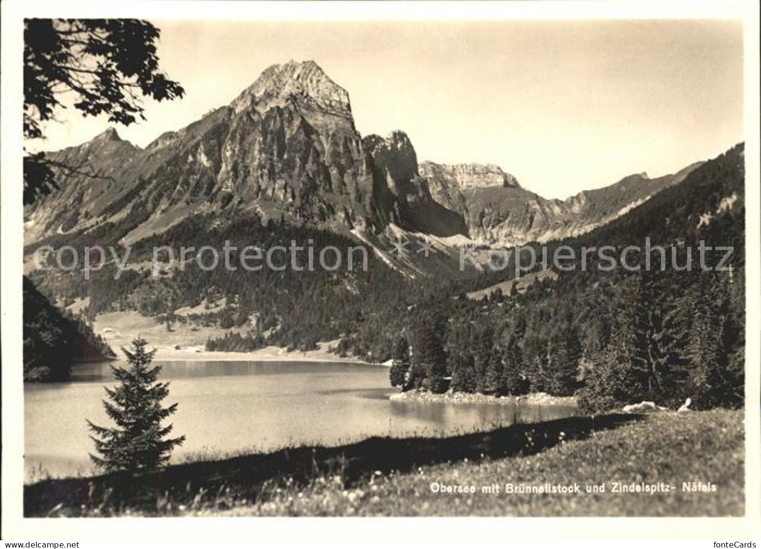 11631480 Naefels Obersee Mit Bruennelistock Und Zindelspitz Naefels - Altri & Non Classificati