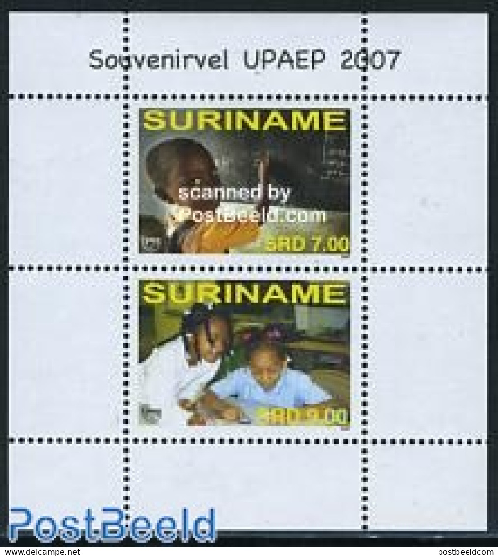 Suriname, Republic 2007 UPAEP, Education S/s, Mint NH, Science - Education - U.P.A.E. - Suriname