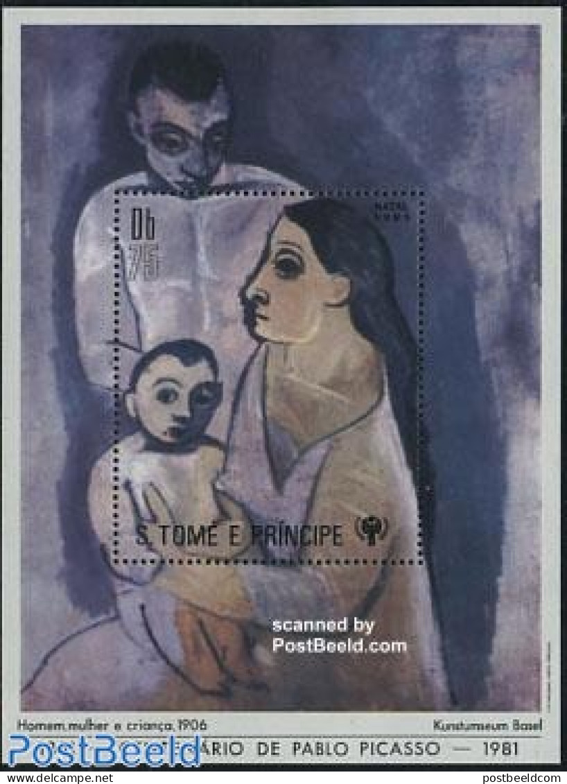 Sao Tome/Principe 1981 Picasso, Year Of The Child S/s, Mint NH, Various - Year Of The Child 1979 - Art - Pablo Picasso - Sao Tome And Principe