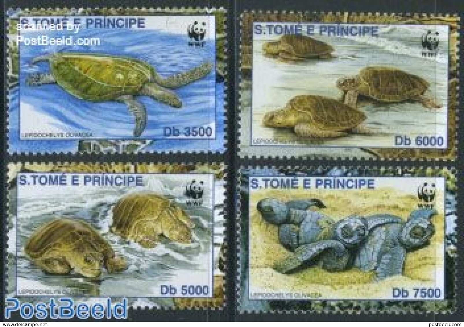 Sao Tome/Principe 2001 WWF, Turtles 4v, Mint NH, Nature - Turtles - World Wildlife Fund (WWF) - Sao Tomé Y Príncipe