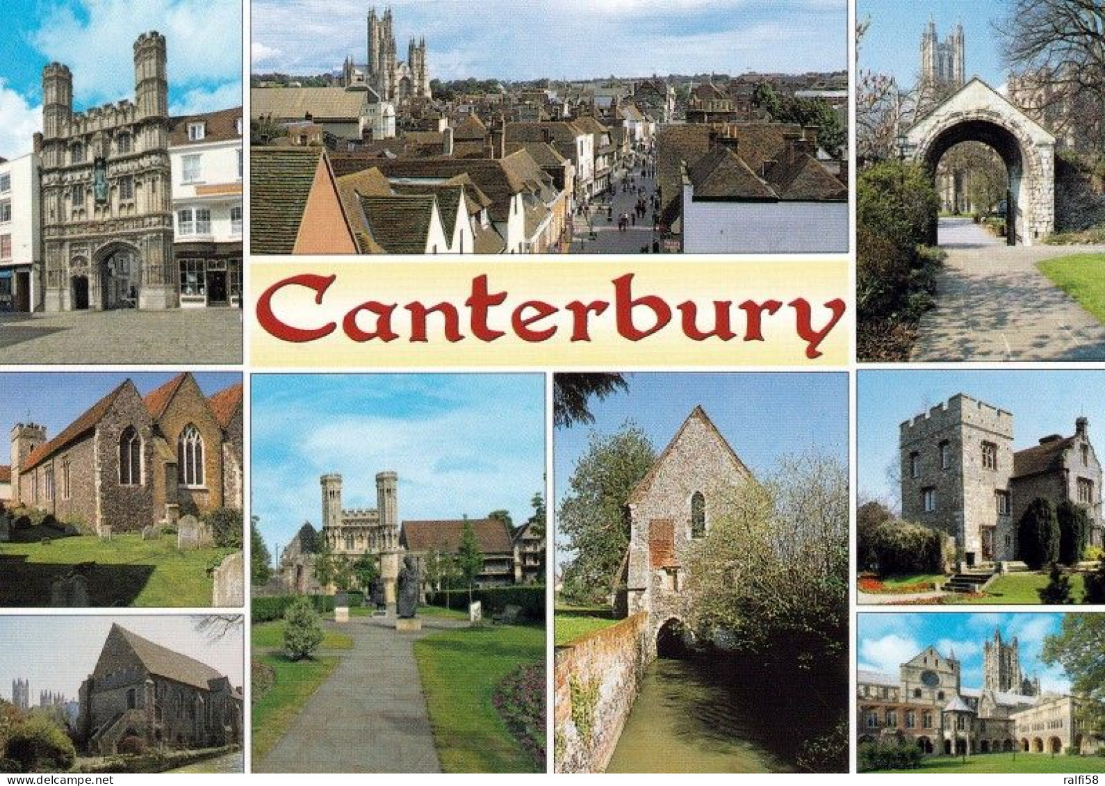 1 AK England * Sehenswürdigkeiten Der Stadt Canterbury - Siehe Scan Der Rückseite * - Canterbury