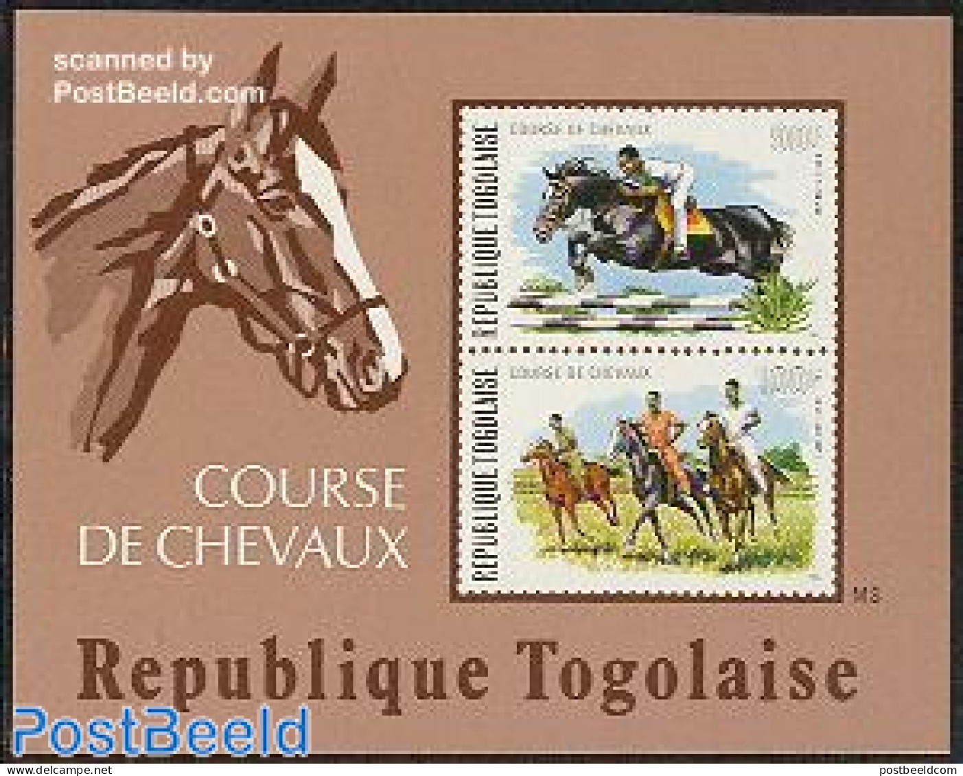 Togo 1974 Arab Horses S/s, Mint NH, Nature - Horses - Togo (1960-...)