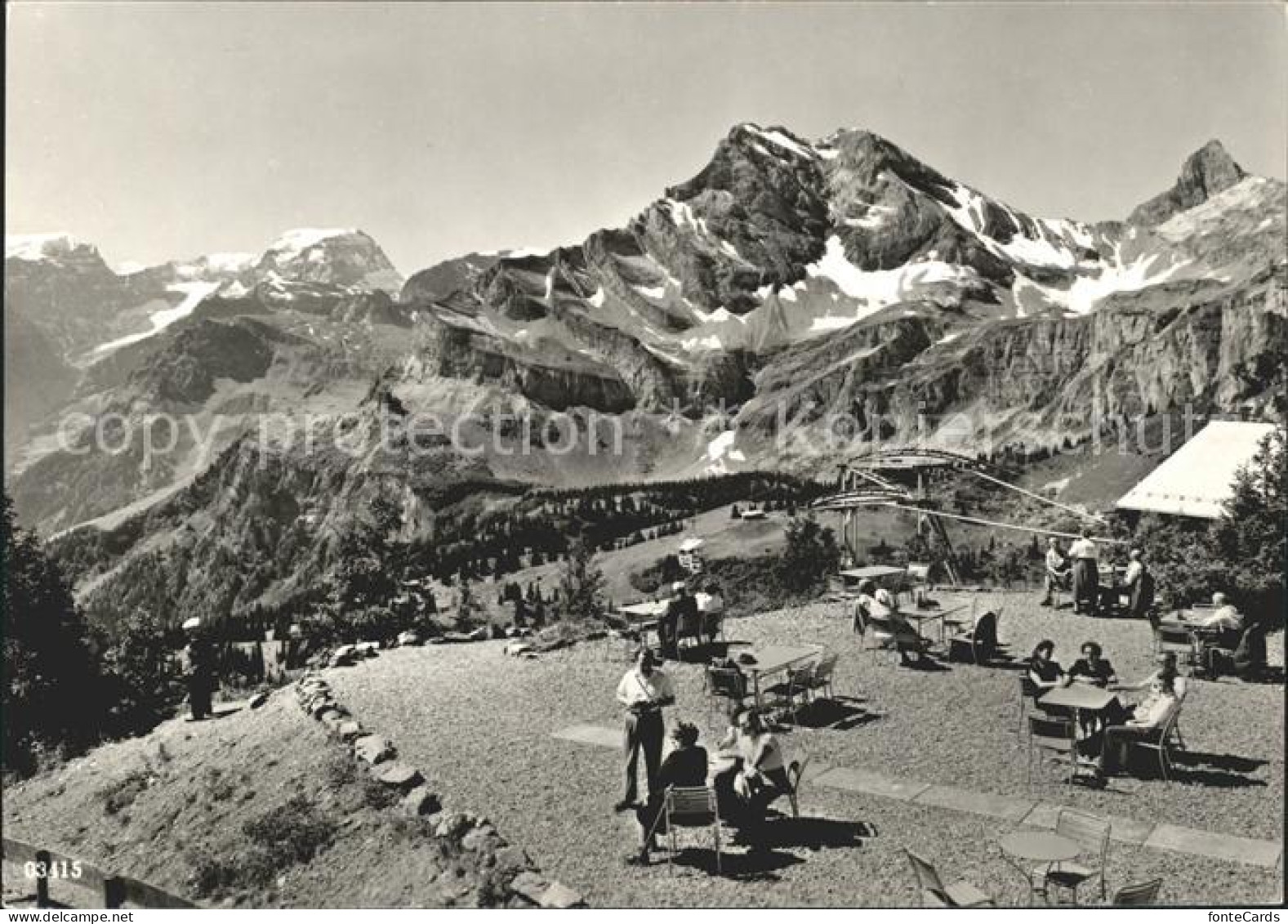 11631456 Braunwald GL Ausblick Vom Berghaus Gumen Auf Toedi Und Ortstock Glarner - Autres & Non Classés