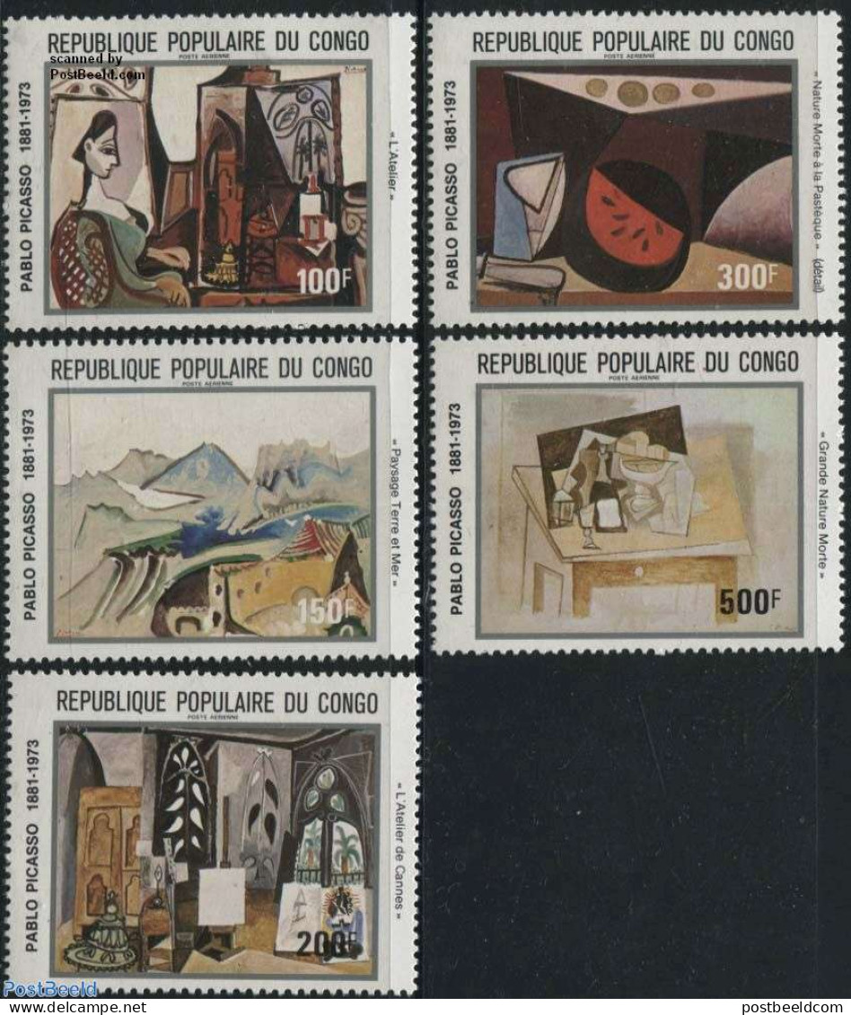 Congo Republic 1981 Picasso Paintings 5v, Mint NH, Art - Modern Art (1850-present) - Pablo Picasso - Otros & Sin Clasificación