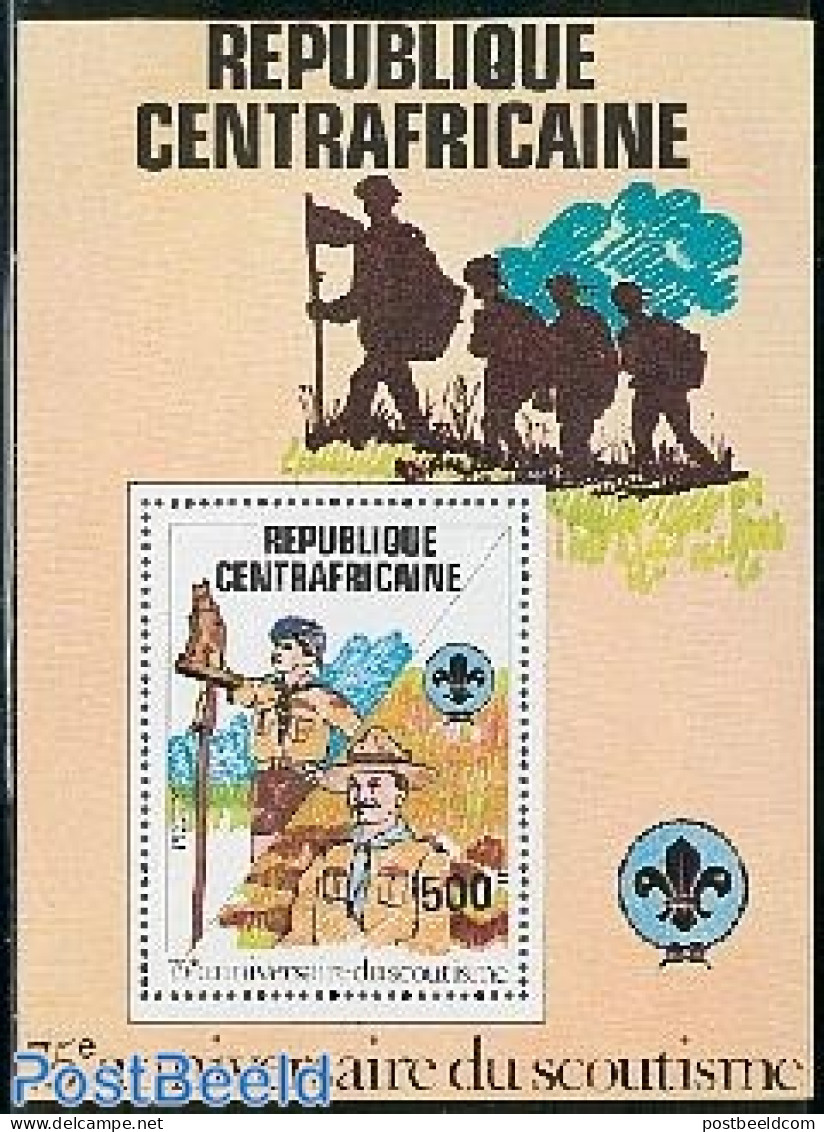 Central Africa 1982 75 Years Scouting S/s, Mint NH, Sport - Scouting - Repubblica Centroafricana