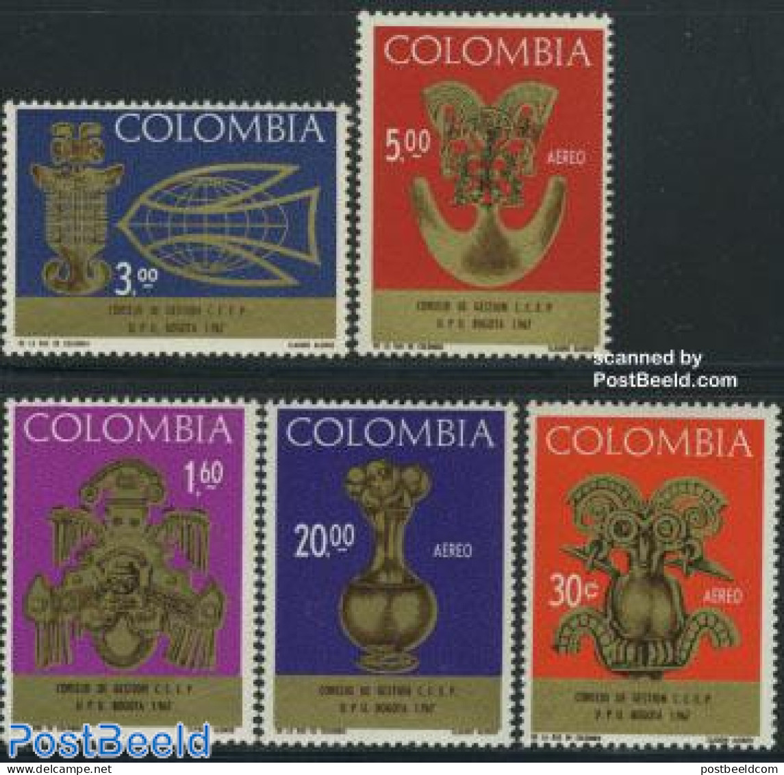 Colombia 1967 CCEP 5v, Mint NH - Kolumbien
