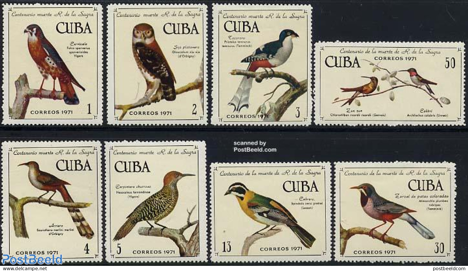 Cuba 1971 Birds 8v, Mint NH, Nature - Birds - Owls - Hummingbirds - Neufs
