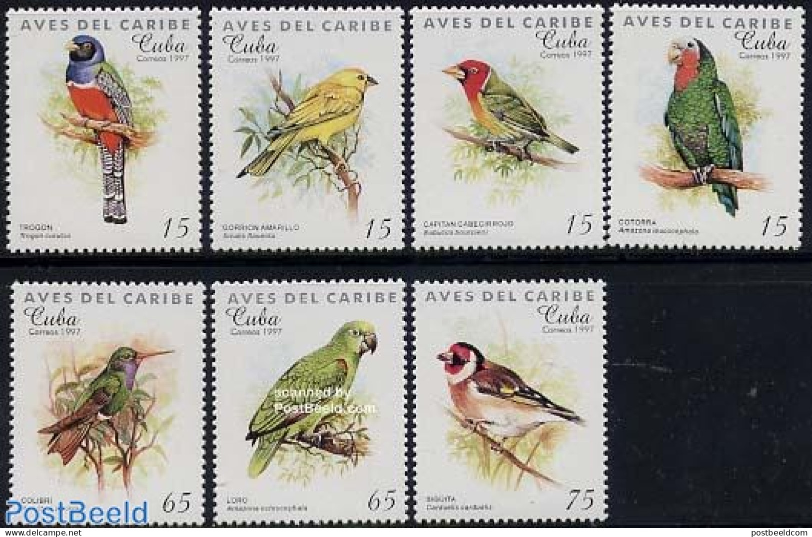 Cuba 1997 Birds 7v, Mint NH, Nature - Birds - Parrots - Unused Stamps