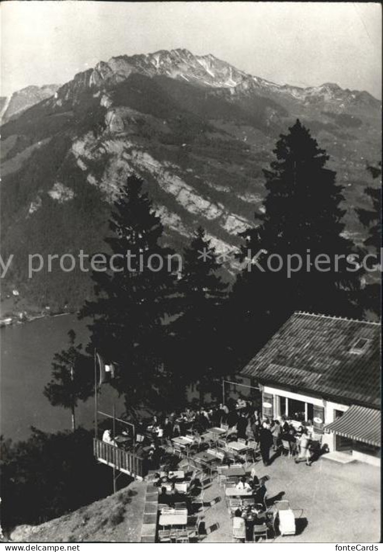 11631451 Filzbach Cafe Kerenzer Berghus Terrasse Walensee Alpenpanorama Filzbach - Autres & Non Classés
