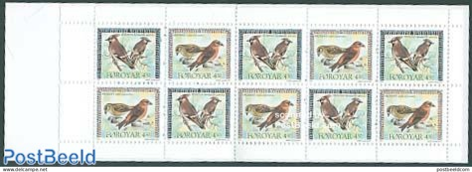 Faroe Islands 1996 Migrating Birds Booklet, Mint NH, Nature - Birds - Stamp Booklets - Unclassified