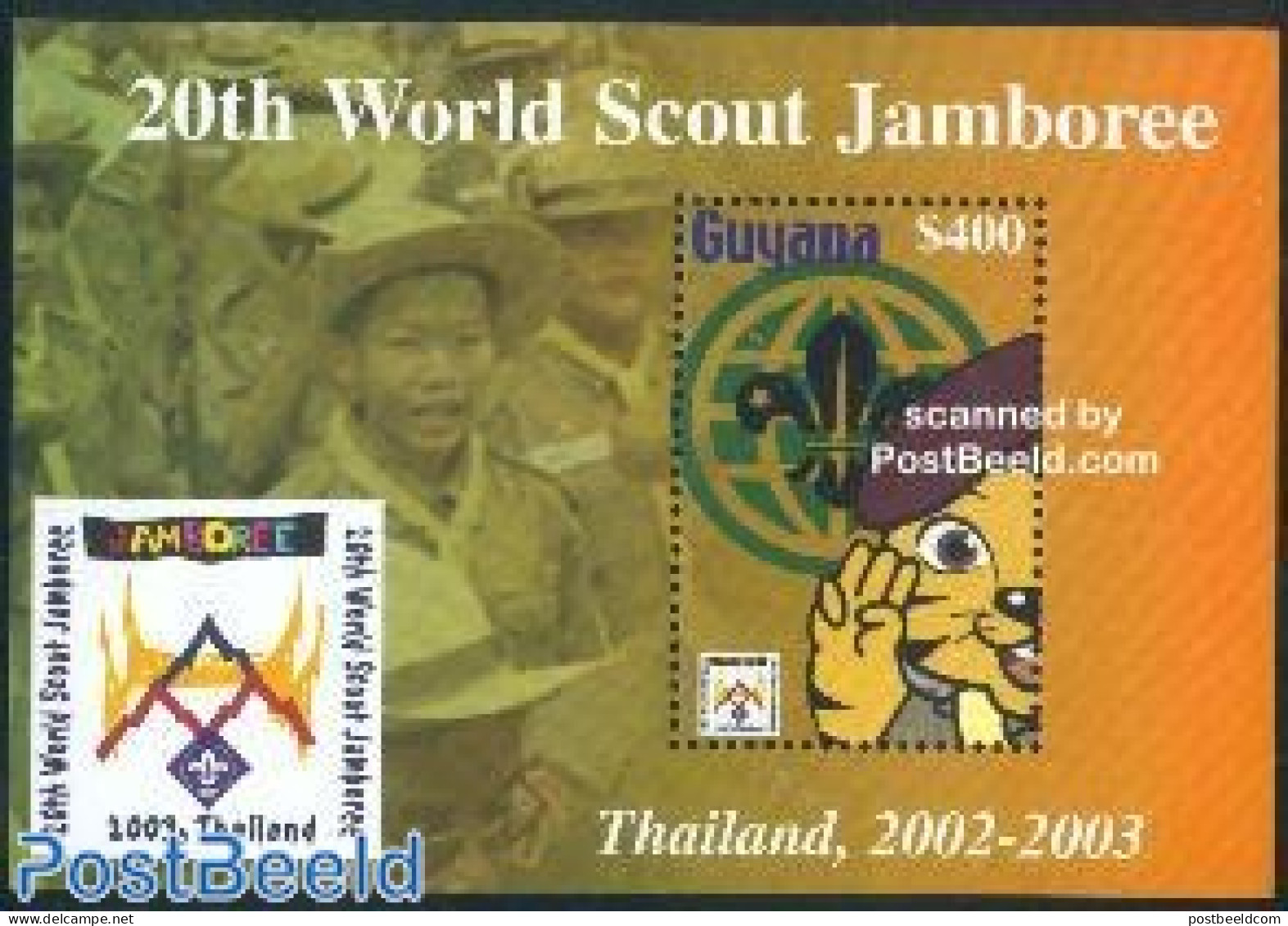 Guyana 2002 World Jamboree S/s, Mint NH, Sport - Scouting - Guyana (1966-...)