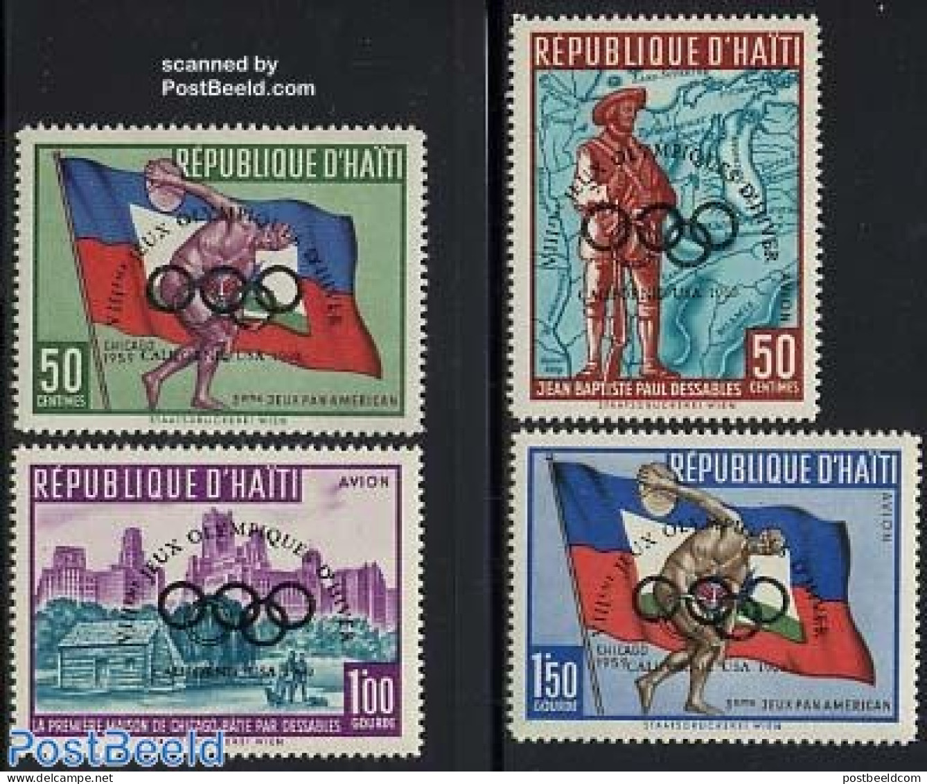 Haiti 1960 Olympic Winter Games 4v, Mint NH, History - Sport - Various - Flags - Olympic Winter Games - Maps - Géographie