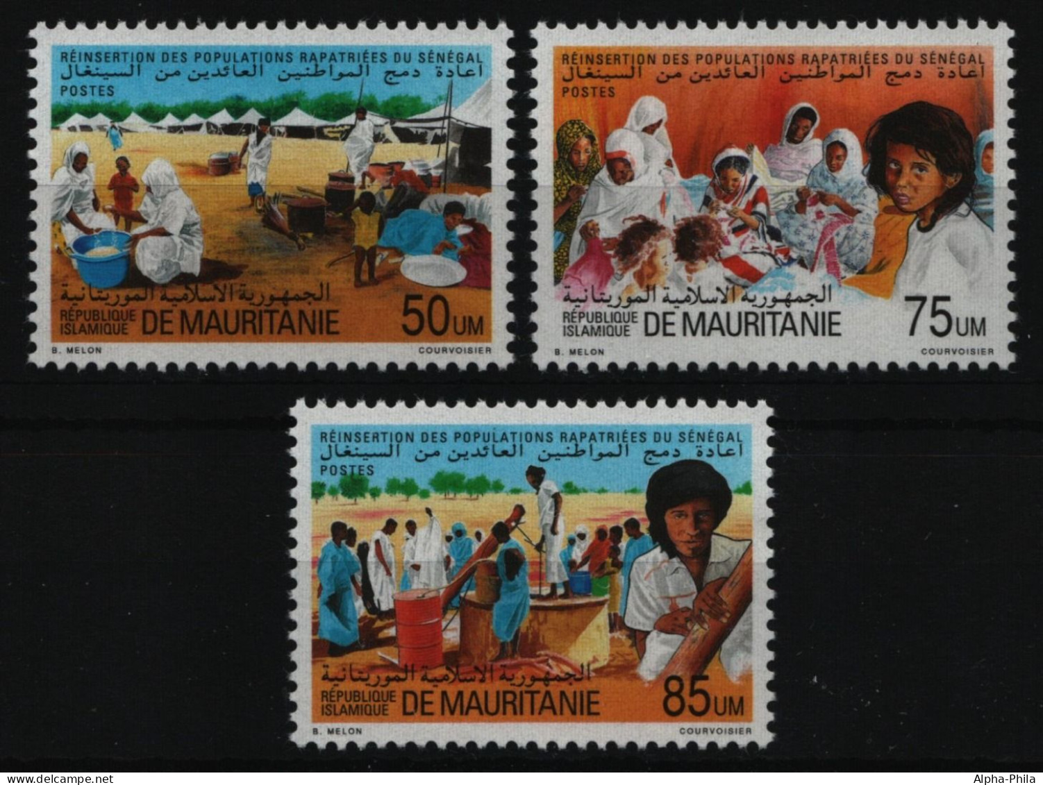 Mauretanien 1990 - Mi-Nr. 979-981 ** - MNH - Eingliederung Der Mauren - Mauritanië (1960-...)