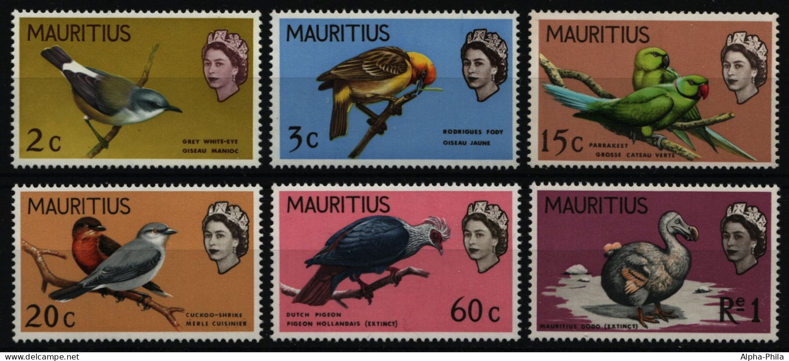 Mauritius 1968 - Mi-Nr. 319-324 ** - MNH - Vögel / Birds - Mauritius (1968-...)
