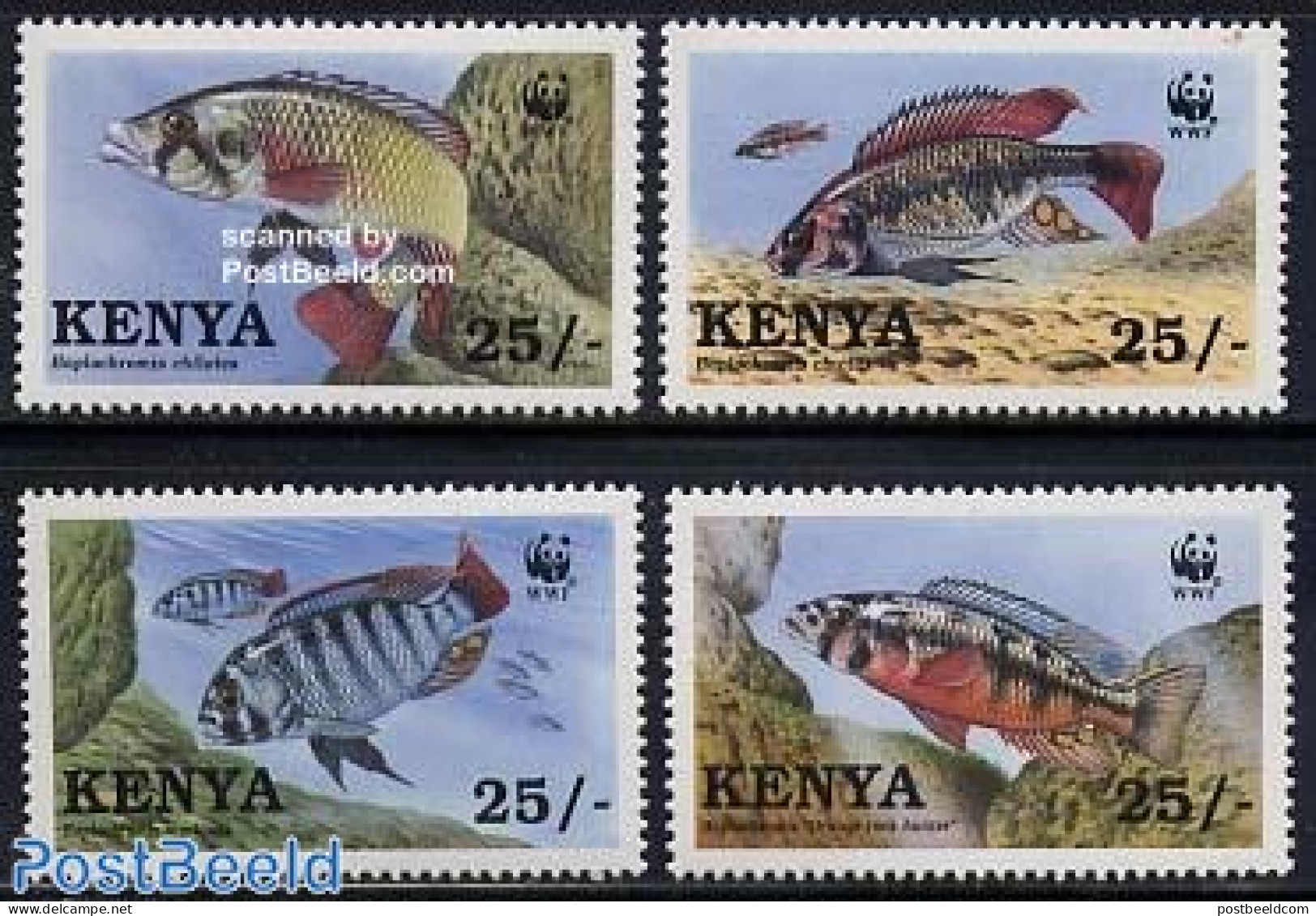 Kenia 1997 WWF, Fish 4v, Mint NH, Nature - Fish - World Wildlife Fund (WWF) - Fishes
