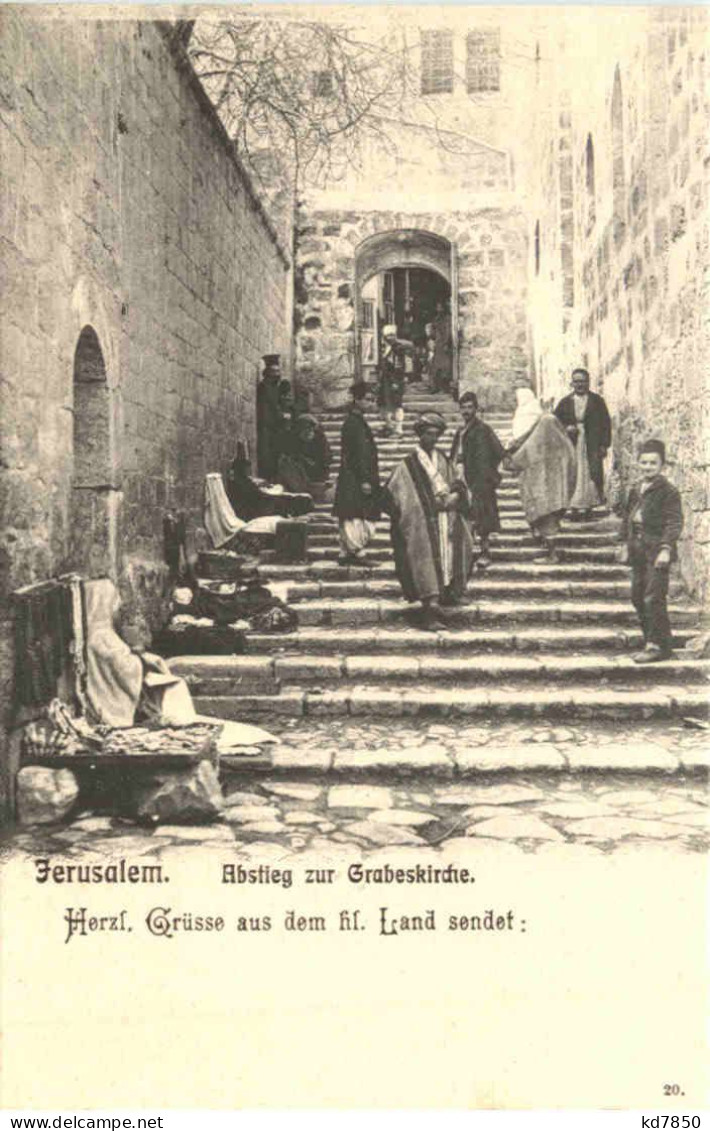 Jerusalem - Abstieg Zur Grabeskirche - Württ. Pilgerfahrt 1904 - Palestine