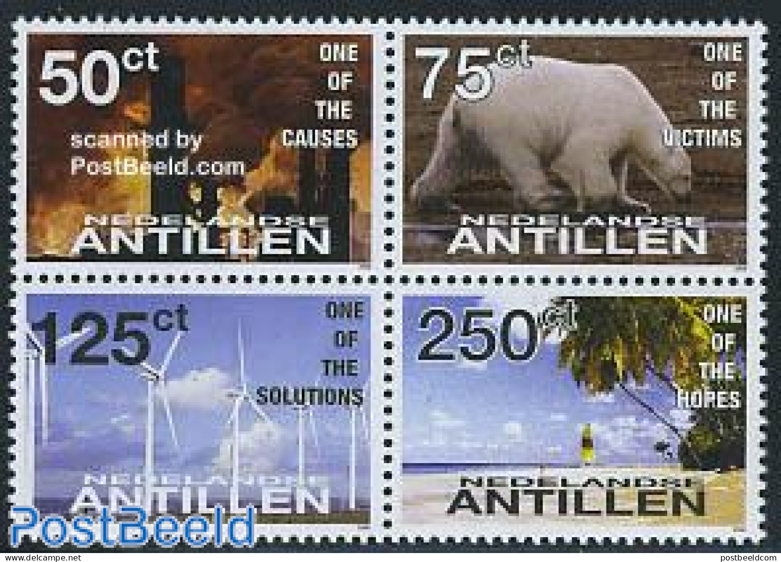 Netherlands Antilles 2008 Global Warming 4v [+], Mint NH, Nature - Transport - Various - Animals (others & Mixed) - Be.. - Environment & Climate Protection