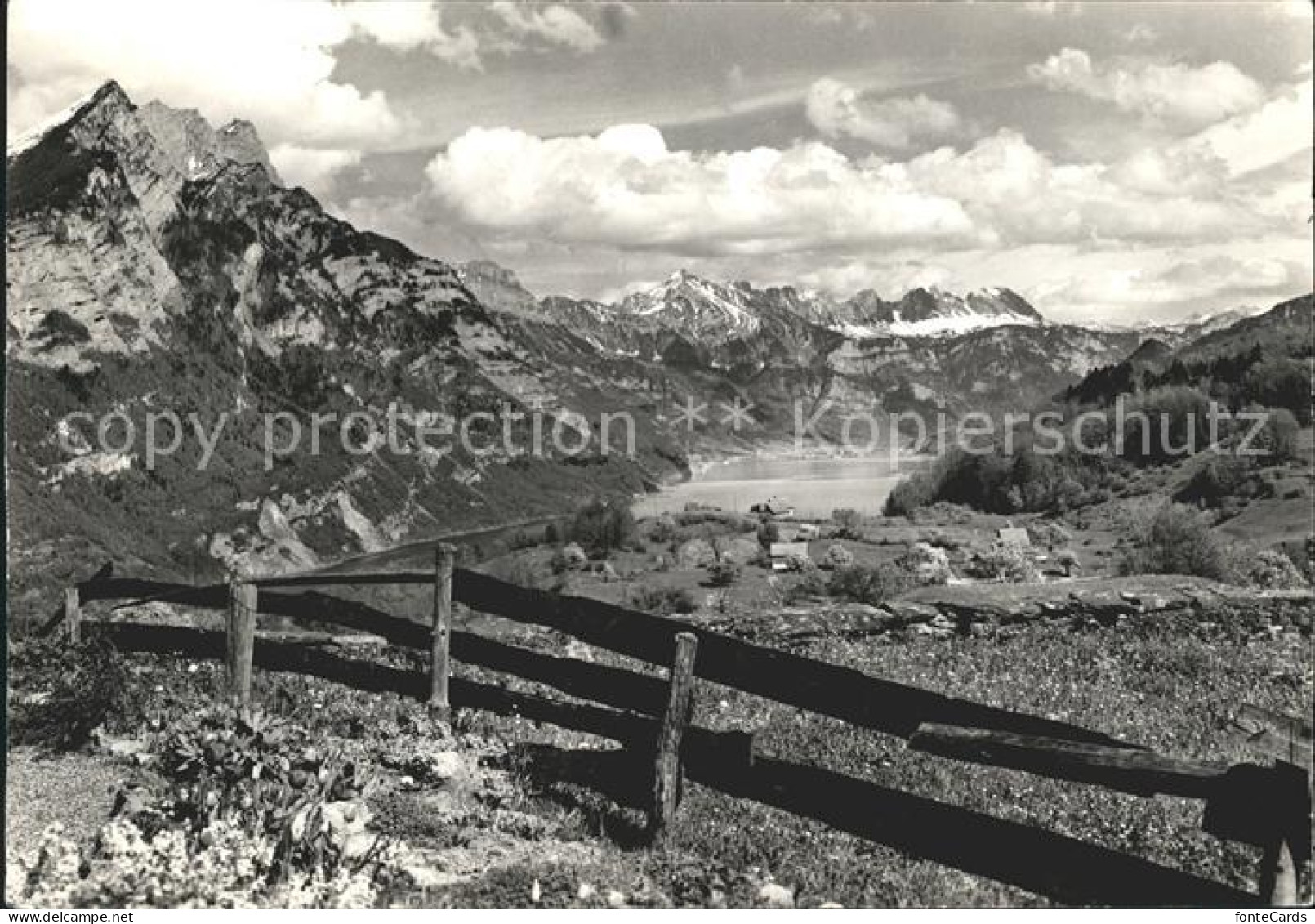 11631431 Filzbach An Kerenzerbergstrasse Ausblick Auf Walensee Und Alvierkette G - Autres & Non Classés