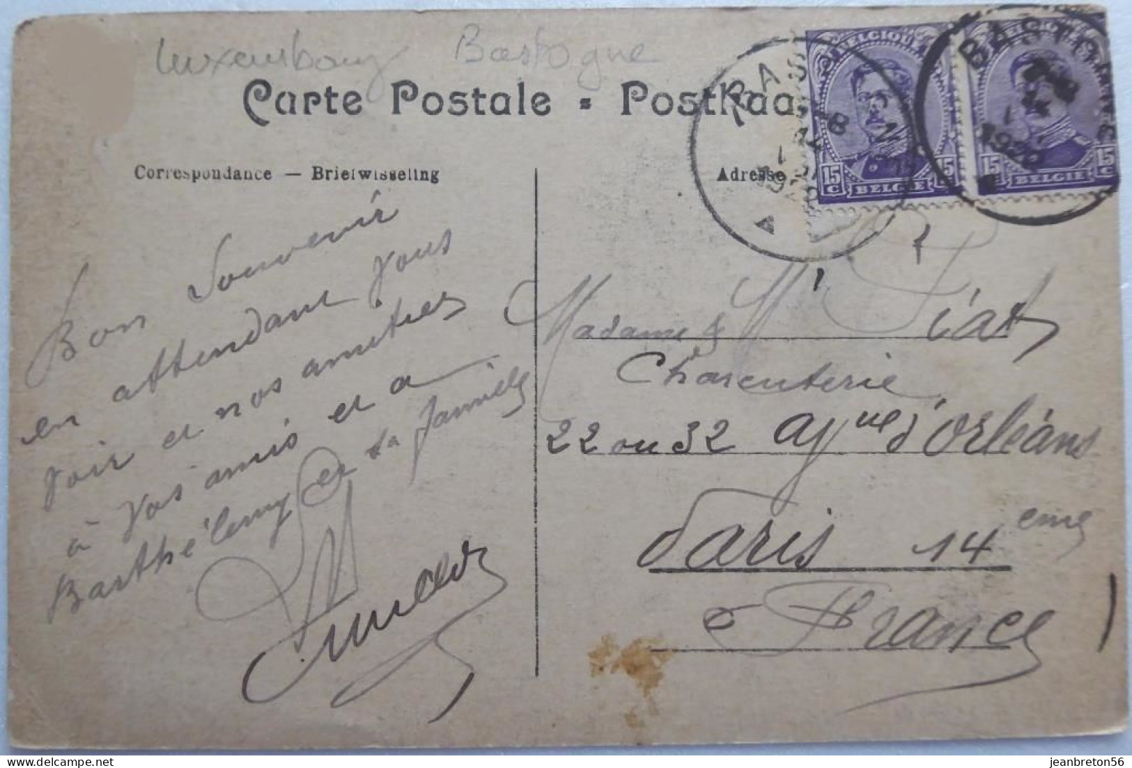 Bastogne - Route De Houffalize - CPA 1920 Voir état - Bastogne