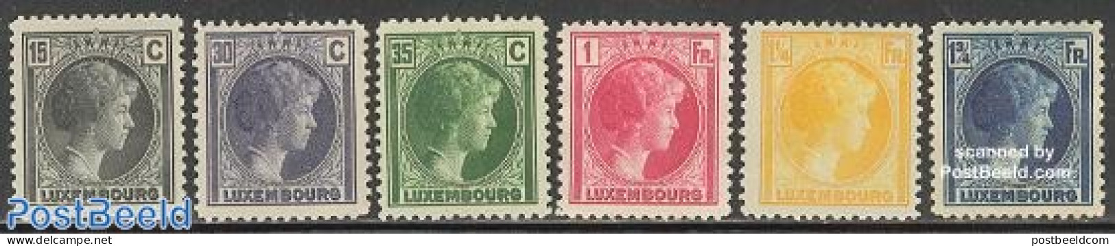 Luxemburg 1930 Definitives 6v, Unused (hinged) - Ungebraucht
