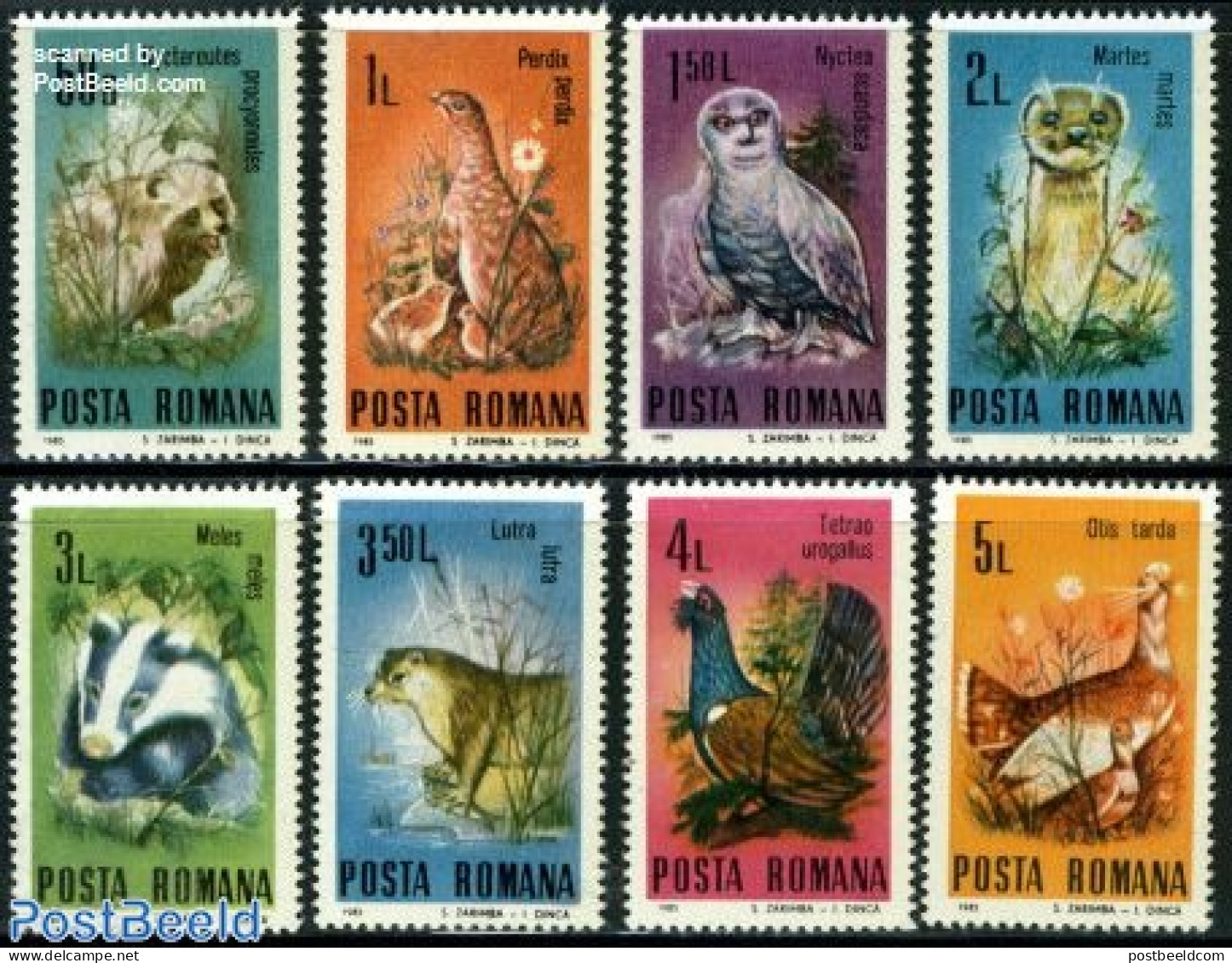 Romania 1985 Protected Animals 8v, Mint NH, Nature - Animals (others & Mixed) - Birds - Owls - Poultry - Ungebraucht