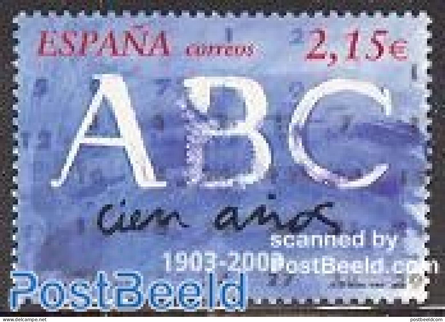Spain 2003 100 Years ABC Journal 1v, Mint NH, History - Newspapers & Journalism - Ongebruikt