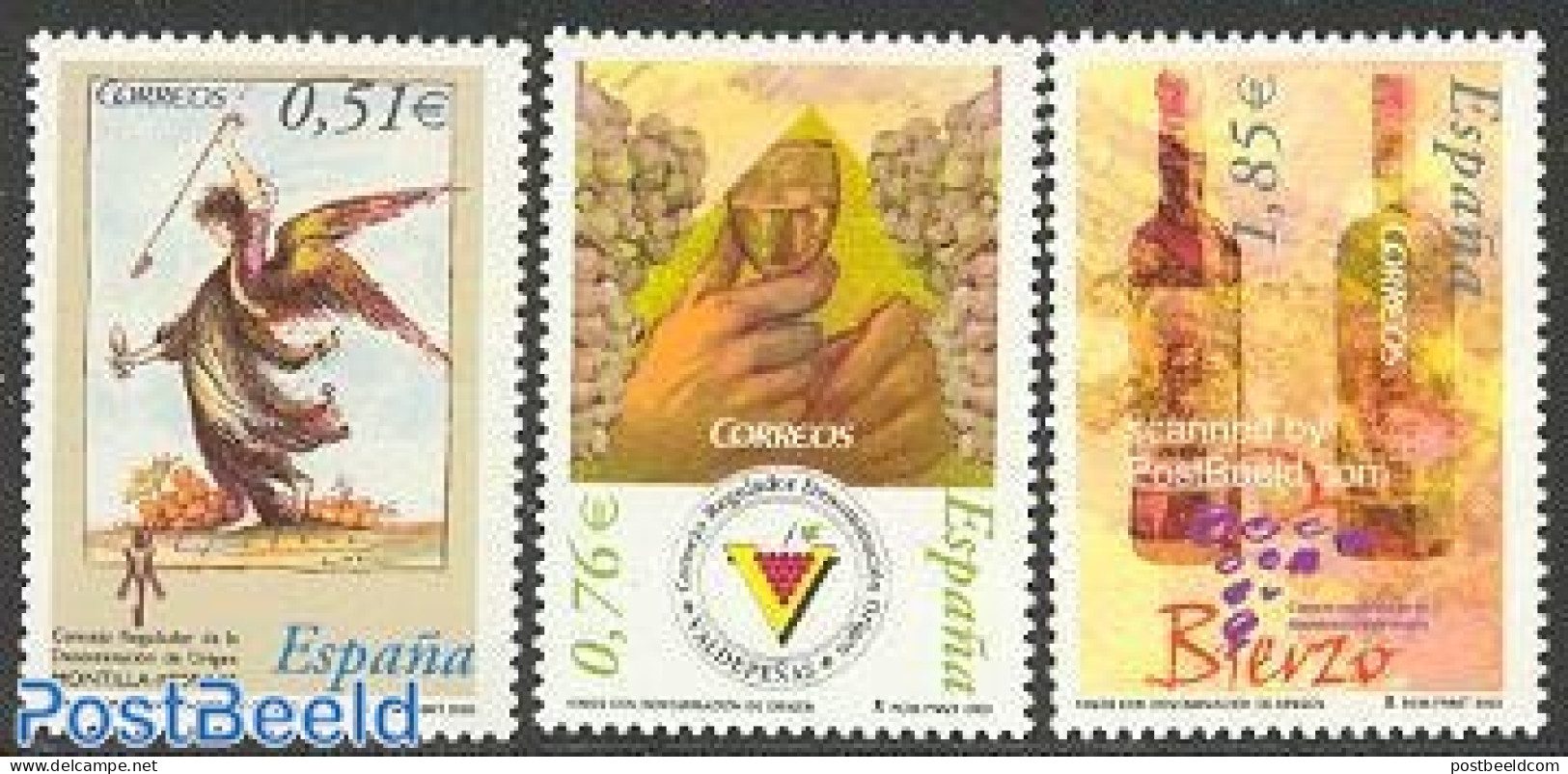 Spain 2003 Wine, Montilla Moriles 3v, Mint NH, Nature - Wine & Winery - Unused Stamps