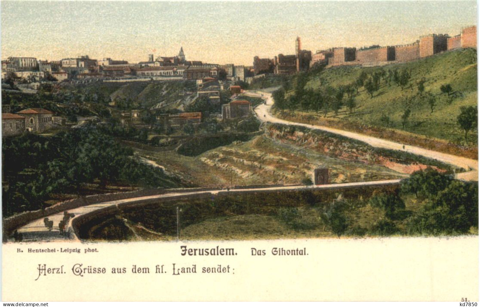 Jerusalem - Das Gihontal - Württ. Pilgerfahrt 1904 - Palästina